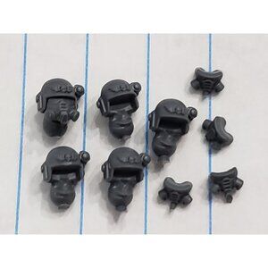 Warhammer 40k Astra Militarum Bits Cadian Kasrkin Trooper Head w Gasmask #22 x5